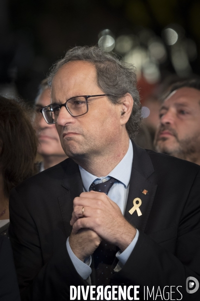 Barcelone Hommage aux prisonniers politiques.