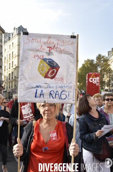 Manifestation des retraités. Pensions, pouvoir d achat, réformes.