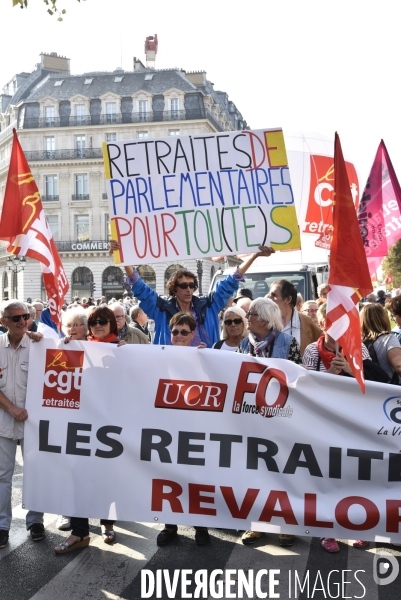 Manifestation des retraités. Pensions, pouvoir d achat, réformes.