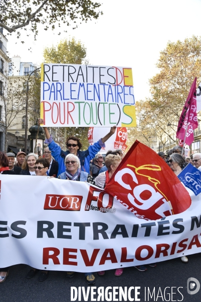 Manifestation des retraités. Pensions, pouvoir d achat, réformes.