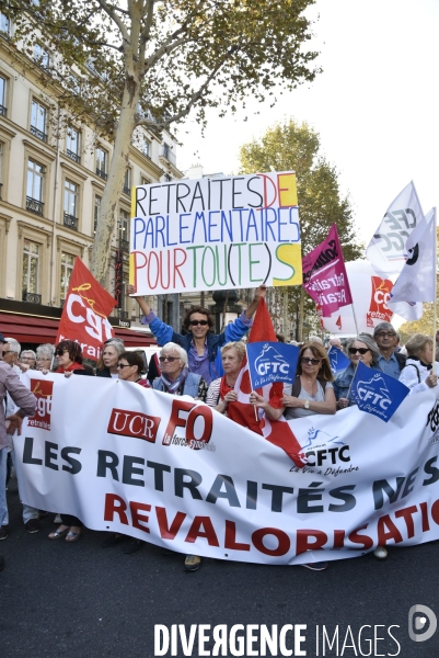 Manifestation des retraités. Pensions, pouvoir d achat, réformes.