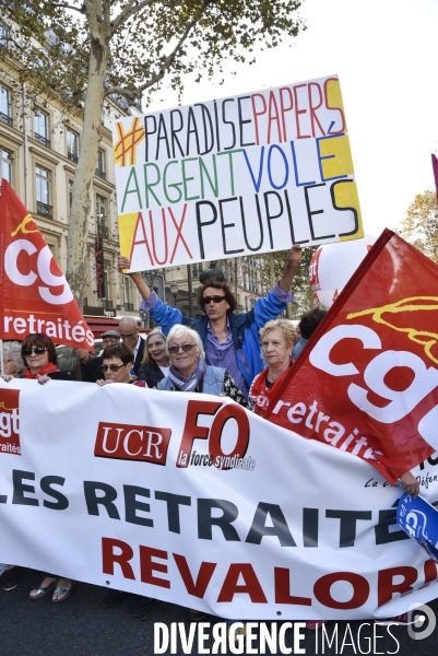 Manifestation des retraités. Pensions, pouvoir d achat, réformes.