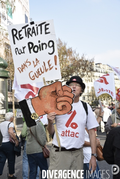 Manifestation des retraités. Pensions, pouvoir d achat, réformes.