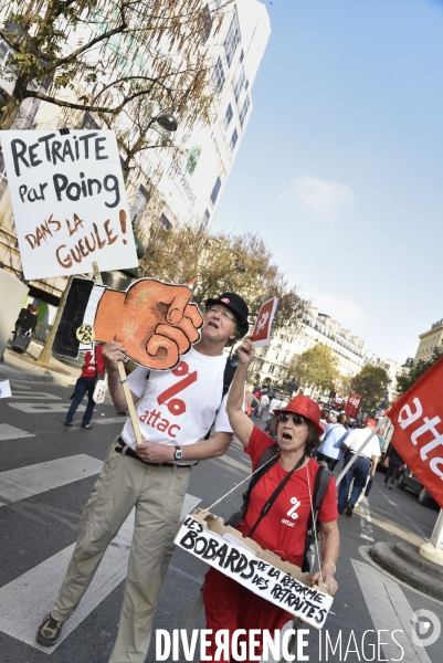 Manifestation des retraités. Pensions, pouvoir d achat, réformes.