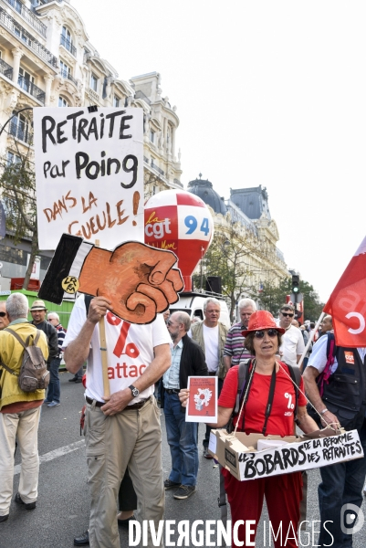 Manifestation des retraités. Pensions, pouvoir d achat, réformes.