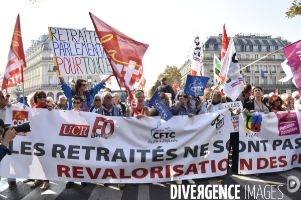 Manifestation des retraités. Pensions, pouvoir d achat, réformes.