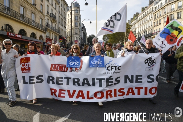 Manifestation des retraités. Pensions, pouvoir d achat, réformes.