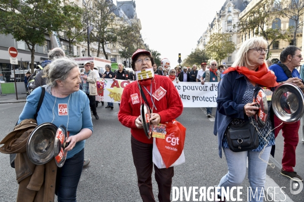 Manifestation des retraités. Pensions, pouvoir d achat, réformes.