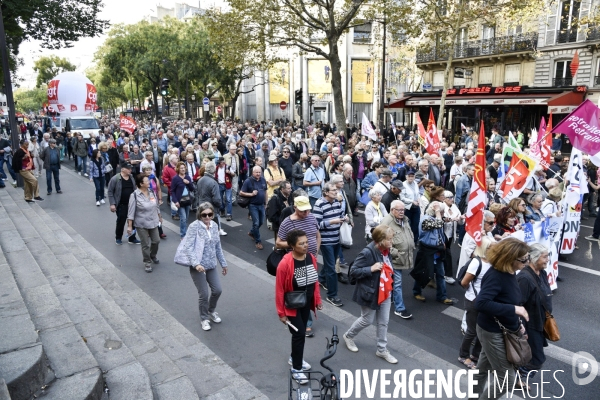 Manifestation des retraités. Pensions, pouvoir d achat, réformes.