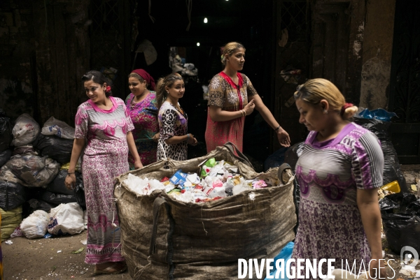 Quartier des chiffonniers au caire, egypte.