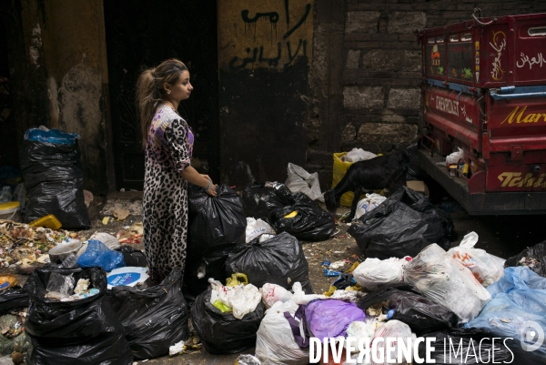 Quartier des chiffonniers au caire, egypte.