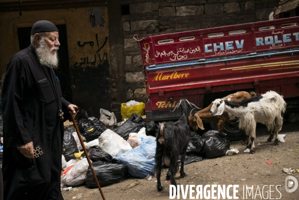 Quartier des chiffonniers au caire, egypte.