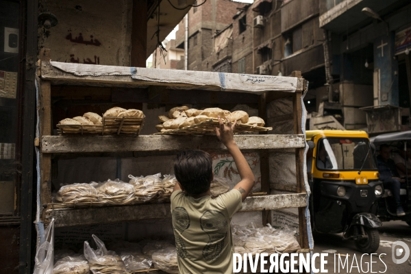 Quartier des chiffonniers au caire, egypte.