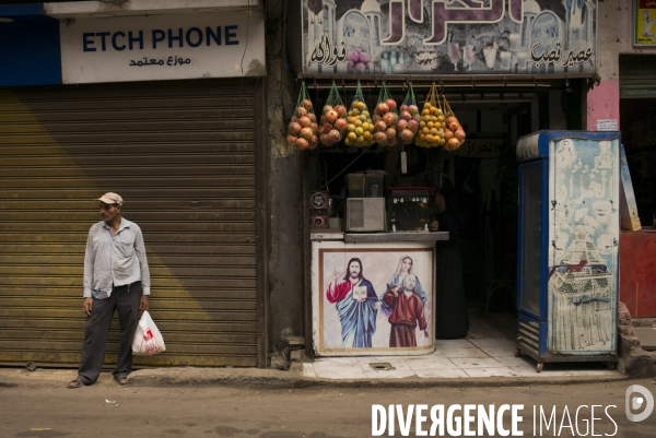 Quartier des chiffonniers au caire, egypte.