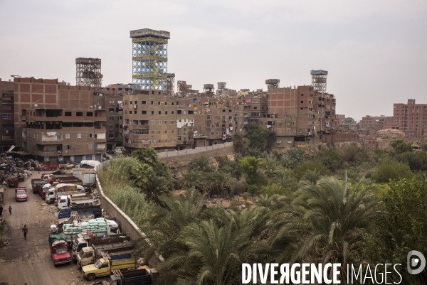 Quartier des chiffonniers au caire, egypte.