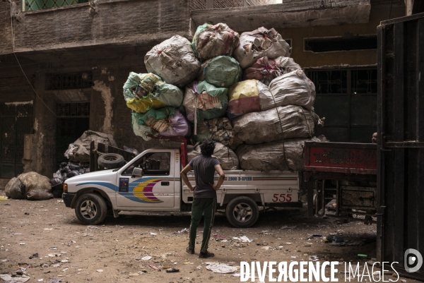 Quartier des chiffonniers au caire, egypte.