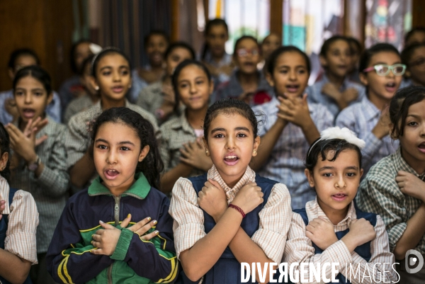 Quartier des chiffonniers au caire, egypte.