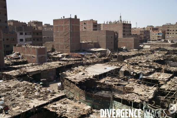 Quartier des chiffonniers au caire, egypte.