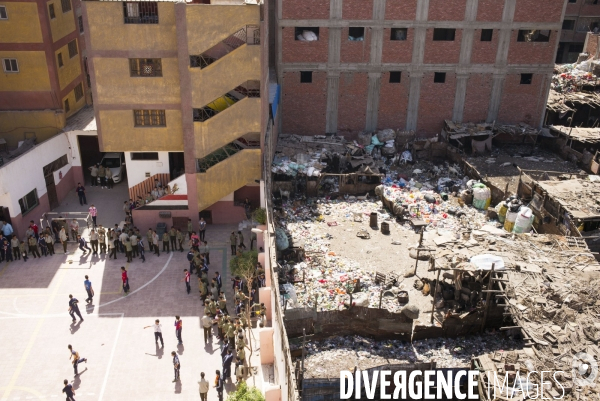 Quartier des chiffonniers au caire, egypte.