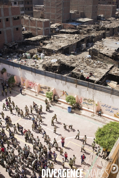 Quartier des chiffonniers au caire, egypte.