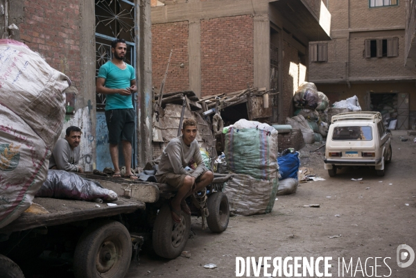 Quartier des chiffonniers au caire, egypte.