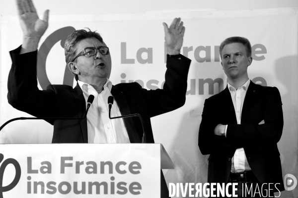 Conférence de presse de Jean-Luc Mélenchon après les perquisitions à La France insoumise concernant les comptes de campagne.