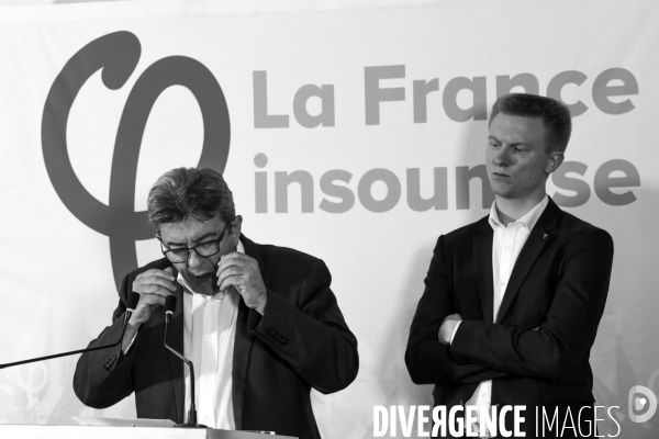 Conférence de presse de Jean-Luc Mélenchon après les perquisitions à La France insoumise concernant les comptes de campagne.