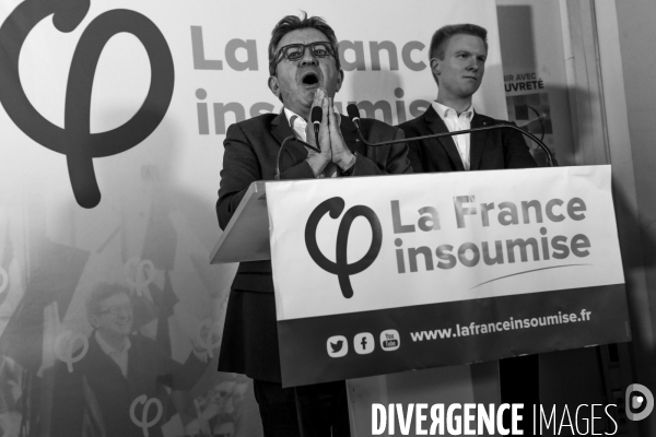 Conférence de presse de Jean-Luc Mélenchon après les perquisitions à La France insoumise concernant les comptes de campagne.