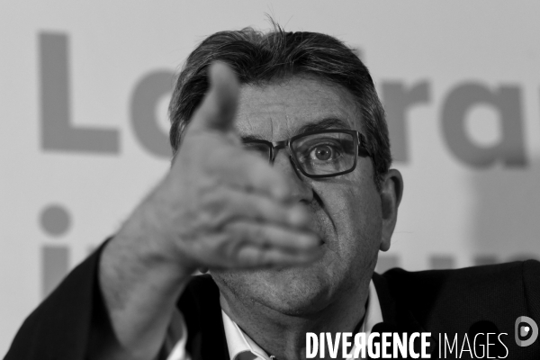 Conférence de presse de Jean-Luc Mélenchon après les perquisitions à La France insoumise concernant les comptes de campagne.