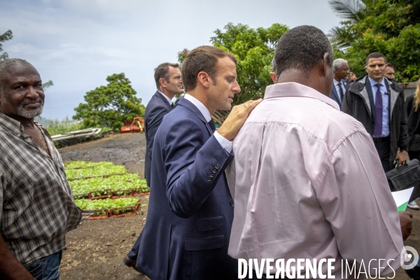 Emmanuel Macron en voyage officiel aux Antilles
