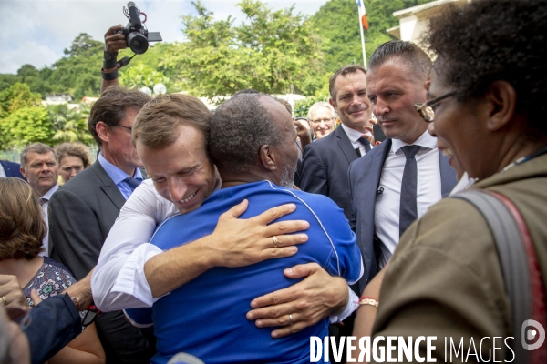 Emmanuel Macron en voyage officiel aux Antilles