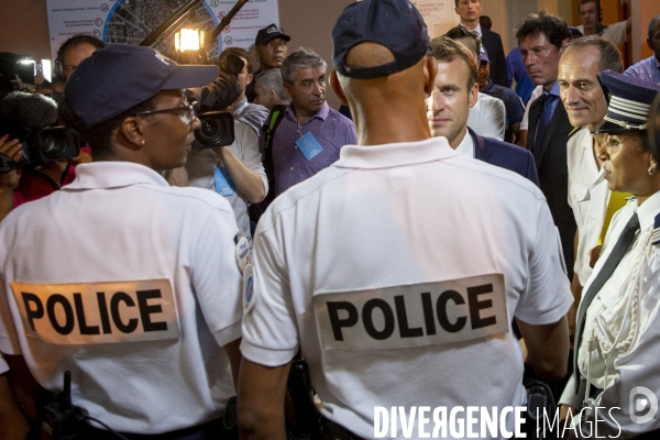 Emmanuel Macron en voyage officiel aux Antilles