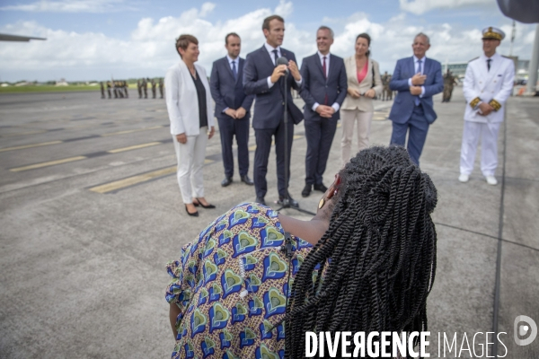 Emmanuel Macron en voyage officiel aux Antilles