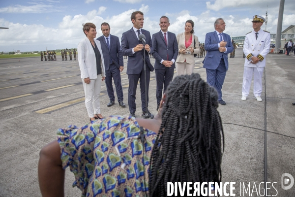 Emmanuel Macron en voyage officiel aux Antilles