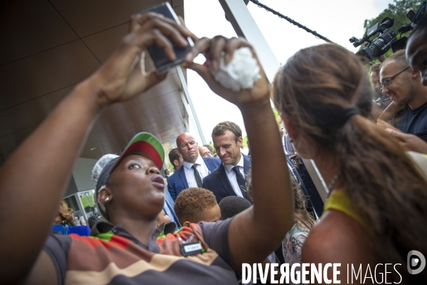 Emmanuel Macron en voyage officiel aux Antilles