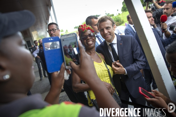 Emmanuel Macron en voyage officiel aux Antilles