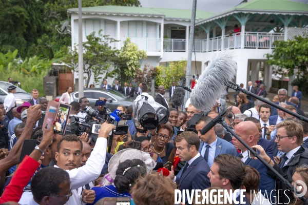 Emmanuel Macron en voyage officiel aux Antilles