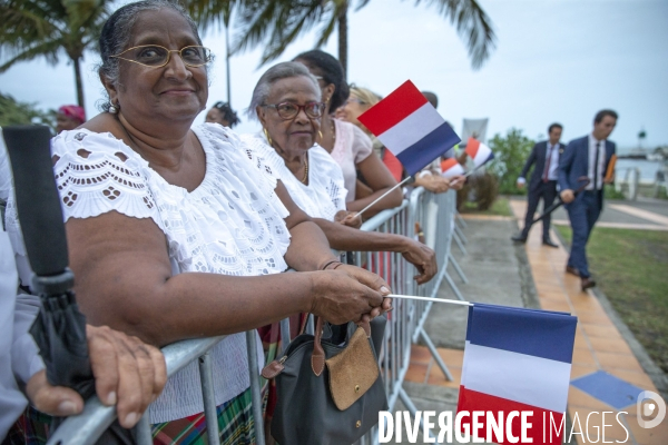 Emmanuel Macron en voyage officiel aux Antilles