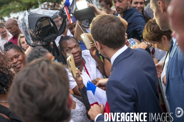 Emmanuel Macron en voyage officiel aux Antilles