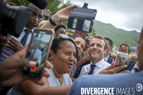 Emmanuel Macron en voyage officiel aux Antilles