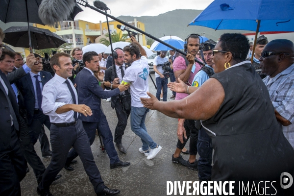 Emmanuel Macron en voyage officiel aux Antilles