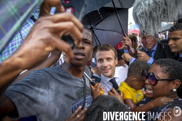 Emmanuel Macron en voyage officiel aux Antilles