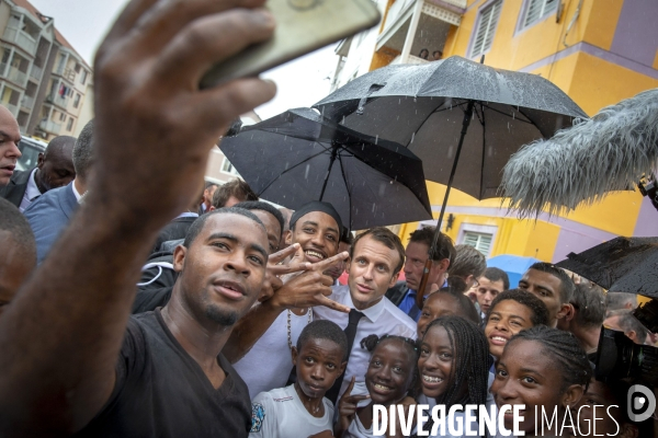 Emmanuel Macron en voyage officiel aux Antilles