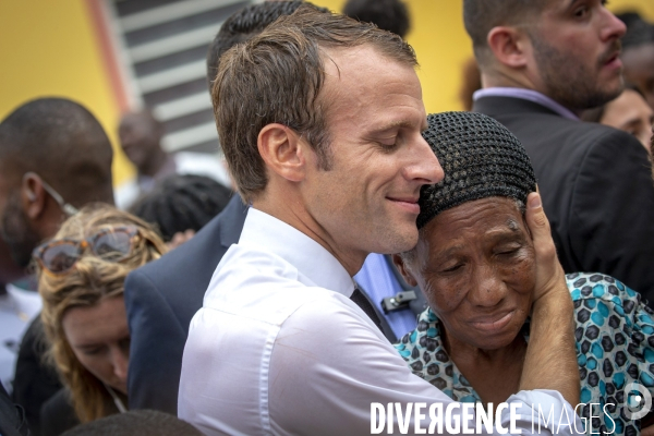 Emmanuel Macron en voyage officiel aux Antilles