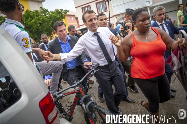 Emmanuel Macron en voyage officiel aux Antilles