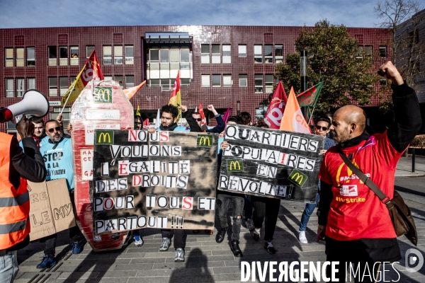 Manifestation contre Mc Donald s