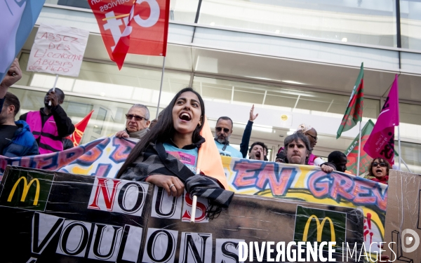 Manifestation contre Mc Donald s