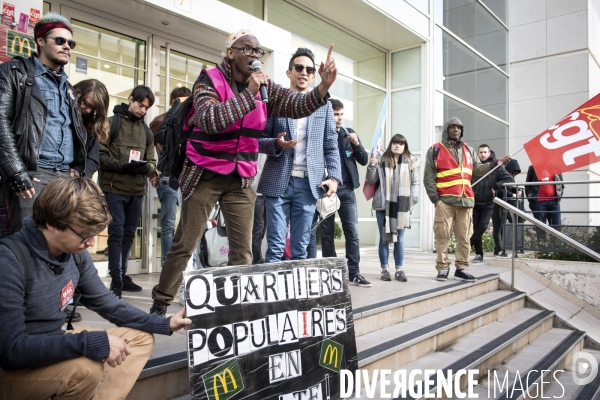 Manifestation contre Mc Donald s