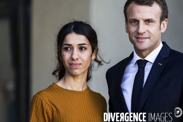 Nadia MURAD BASEE TAHA, co-récipiendaire du Prix Nobel de la Paix 2018 à l Elysée.