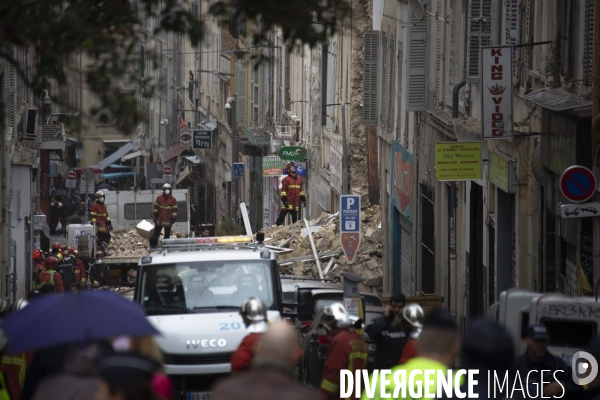 Effondrement à la rue d Aubagne (Marseille)